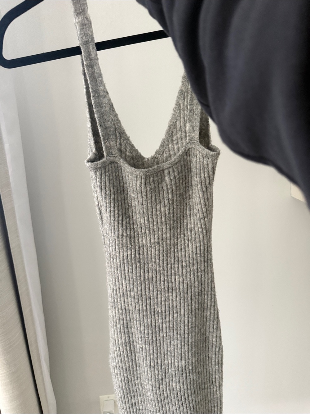 H&M Gray Ribbed Knit Tank Midi Dress - Picture 4 of 6